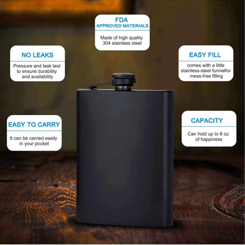 💕NWT Black Flask